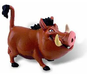 BULLYLAND Figúrka Pumbaa 12533 / Leví kráľ / Disney / 6,3 cm