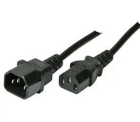 SCONN Predlžovací napájací kábel C13-C14 / Predlžovací napájací kábel / VDE / 1 m / 3x 0,75 mm2