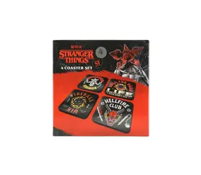 Sada podtácok Stranger Things Hellfire Club / Sada podtáckov / 4 ks / 10,5 x 10,5 cm