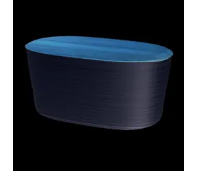 Guzzini TIERRA chlebník s bambusovým vekom biela / Chlebník / recyklovaný plast / 39,2 x 23,2 x 19 cm