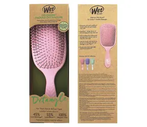 Wet Brush Go Green Paddle Detangler Kefa na vlasy ružová
