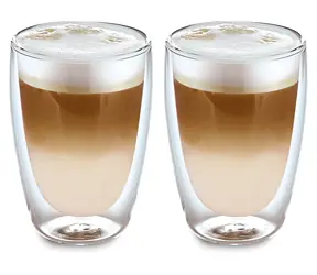 Weis Pohár na kávu dvojstenný / Pohár / dvojité sklo / 350 ml / sada 2 ks