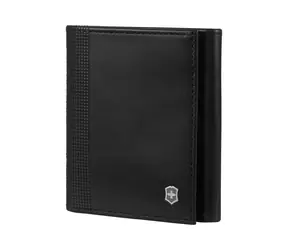 VICTORINOX Altius Alox Tri-Fold čierna / Peňaženka / Koža / RFID ochrana / 7 kariet