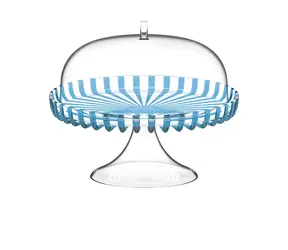 Guzzini DOLCEVITA tyrkysová / Podnos na tortu s vekom / ISCC+ bioplast / O 31 cm / v 27 cm