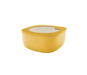 GUZZINI Plytká dóza na potraviny Eco Store & More žltá / 1,9 l / Bioplast / Vzduchotesná / Stohovateľná