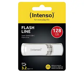 INTENSO Flash Line 128GB biela / Flash disk / USB-C / USB 3.2 Gen 1 / čítanie 70 MB/s