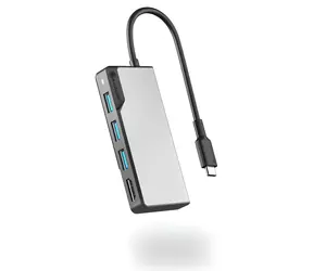 Alogic Fusion Core Space Gray / USB hub / USB-C / 5 portov