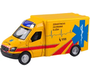 SPARKYS Záchranári Model auta Ambulancia ZZS Mercedes-Benz / 1:36 / Kov / Zvukové a svetelné efekty / od 3 rokov