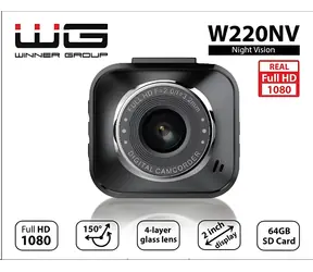 WG CarEye W220NV čierna / Kamera do auta / Full HD 1920x1080P / 150 ° / G-senzor / 2.0 "displej