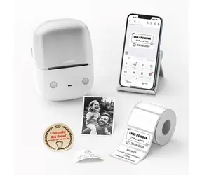 Niimbot B2 Pre strieborná + rolka štítkov 230 ks / Tlačiareň štítkov / 300 dpi / BT / USB-C