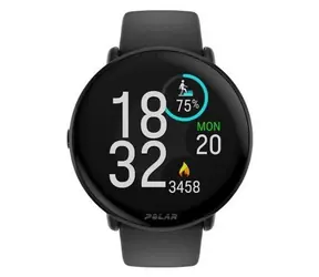Polar Ignite 3 Titanium, čierny silikónový remienok / Chytré hodinky