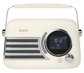 Savio RS-04 / Prenosné rádio / DAB+ a FM / Bluetooth 5.3 / LCD displej / Budík