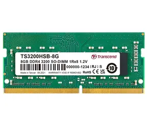 Transcend 8GB 3200MHz / DDR4 / SO-DIMM / CL22 / 1.2V / 1Rx8