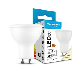 Modee Spot GU10 / LED žiarovka / 6W náhrada 42W / studená biela 4000K / 550 lm