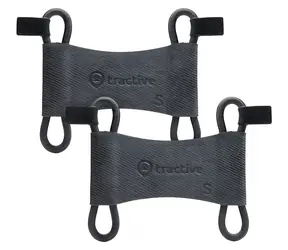 TRACTIVE Textilné spony S pre DOG 6 čierna / Spony pre GPS lokátor / 2 ks / Obojky do 2,5 cm