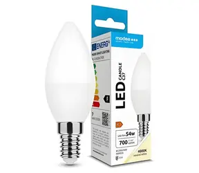 Modee E14 7W sviečka studená 4000K / Žiarovka / 700 lm / náhrada za 54W / 25000h