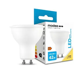 Modee LED žiarovka Spot GU10 6W / Žiarovka / náhrada za 42W / teplá biela 2700K / 550 lm