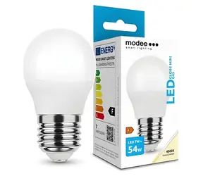 Modee LED žiarovka Mini Globe E27 7W studená biela / Žiarovka / 700 lm / 4000K / náhrada za 54W