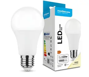 Modee A65 / LED žiarovka / E27 / 18,5 W náhrada za 120W / 1900 lm / studená biela 4000K