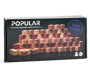 Popular Drevené kocky 100 ks / Kocky na stavanie / prírodné drevo / 2,5 cm