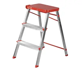 Rolser Skladacie schodíky M3 oranžové / 3 stupne / nosnosť 150 kg / hliník / EN 14183