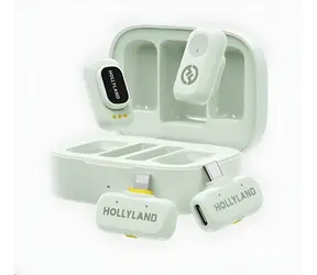 Hollyland LARK A1 Combo Mint Green / Bezdrôtový mikrofónny systém / USB-C + Lightning prijímač / Nabíjacie púzdro
