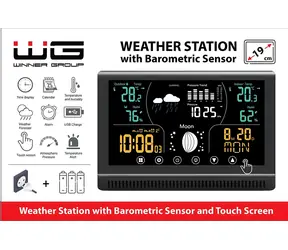 WG WG3 čierna / Meteostanica / Vonkajší snímač / LCD displej / Budík