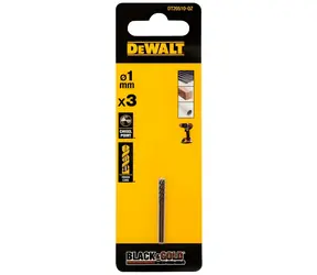 DeWalt Sada vrtákov do kovu / Priemer 1 mm / Dĺžka 34 mm / HSS / 3 ks