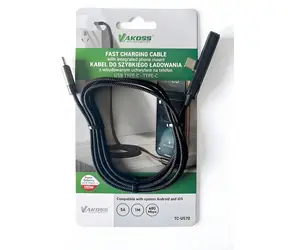 Vakoss TC-U570 čierna / USB kábel USB-C - USB-C / Stojanček / 100W / 1m