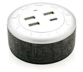 XD Design Vogue sivá / USB nabíjačka / 3x USB-A + 1x USB-C / 4,1 A / kábel 1 m