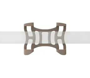 TRACTIVE Gumové upevňovacie spony pre DOG 6 XL hnedá / Spony / 2 ks / pre obojky do 4 cm