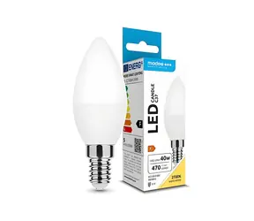 Modee LED žiarovka sviečka E14 4,9W / Žiarovka / náhrada za 40W / teplá biela 2700K / 470 lm / 25000h