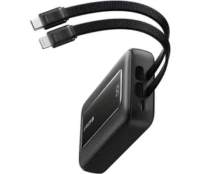 Anker Zolo 10000mAh čierna / Powerbanka / 35W / s káblom USB-C a Lightning / USB-C + USB-A