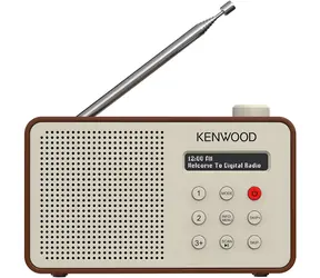 Kenwood CR-M25DAB-T Moka / DAB+ rádio / ASA bezpečnostná výstraha / Bluetooth 5.3 / USB-C / výdrž batérie 7 h