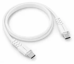 Powerton Energy WHITE EDITION USB-C - USB-C biela / Kábel / Silikónový / PD 100W / 1 m