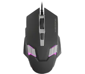 Mars Gaming MM024 čierna / Herná myš / Optická / 4000 DPI / 6 tlačidiel / USB / podsvietenie