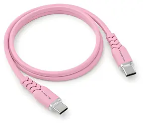 Powerton Energy PASTEL EDITION ružová / Kábel / USB-C / silikónový / PD 60W / 1 m