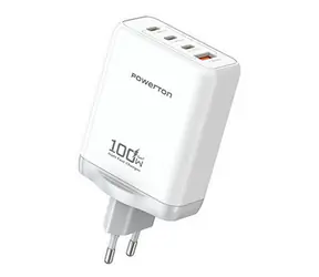 Powerton Energy QUANTIX / Sieťový adaptér GaN / 100W / 3x USB-C, 1x USB-A / PPS