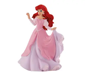 BULLYLAND Figúrka Ariela v ružových šatách 12312 / Disney licencie / Plast / 10 cm