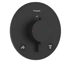 Hansgrohe Termostatická batéria pod omietku matná čierna / Pre 2 spotrebiče