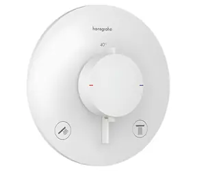 Hansgrohe Termostatická batéria pod omietku matná biela / Pre 2 spotrebiče