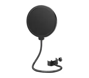 Neewer 40036394EU B-3 čierna / Pop filter na mikrofón / Dvojvrstvová sieťka / Ohybné rameno 300 mm