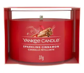 Yankee Candle Votívna sviečka v skle Sparkling Cinnamon / Sladké a korenené / 8-10 hod / 37 g