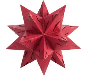 FOLIA Origami papier na hviezdu Bascetta Elegance červená / Kreatívny materiál / 32 listov / 9,5 x 9,5 cm / 90 g/m2
