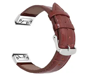 X-SITE Kožený remienok pre Garmin QuickFit 20mm hnedý / Remienok / Kožený / 20 mm / Kovová pracka