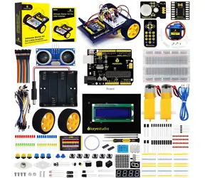 KEYESTUDIO KS0436 Stavebnica Arduino Robot Auto / REV4 Board ATmega328P / 5 projektov / USB