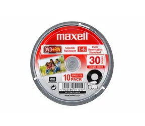 Maxell DVD+RW Mini 8 cm 1,4 GB 10 ks / Optické médium / 30 min / Cake box