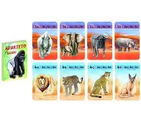 AKIM Kartová hra Kvarteto Safari zvieratká / 32 kariet / papierová krabička