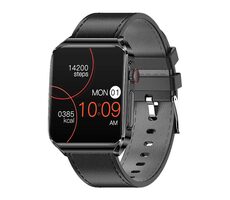 Rozbalené - BlitzWolf BW-HL6 čierna koža / Chytré hodinky / 1.85" / 400x450 / BT 5.1 / Android & iOS / rozbalené