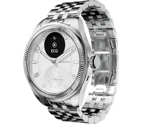 Withings Scanwatch Nova Brilliant 39mm - Titanium Silver / Chytré hodinky / OLED 0.63 "/ 5ATM / GPS / BT / výdrž až 30